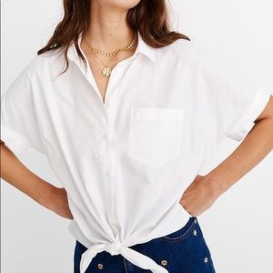 Madewell Short sleeve tie shirt